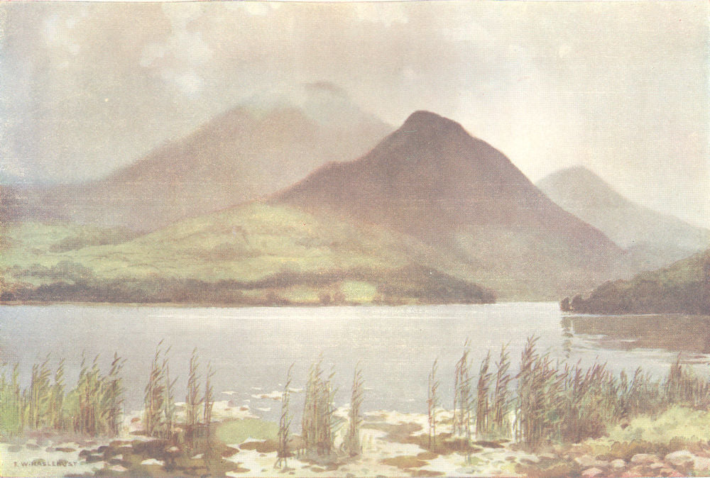 Bassenthwaite Lake & Skiddaw, Lake district. Cumbria. By Ernest Haslehust 1920